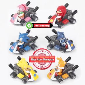 Sonic Figures Cartoon Pull Back Cars Racing Game