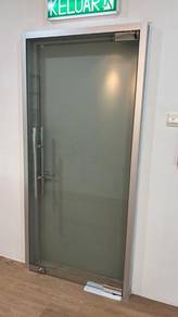 PINTU JENIS KALIS PECAH l glass door install 12mm