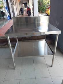 S/S 2 Tier Worktable C/W Backsplash (Display Unit)
