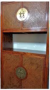 Antique Chinese Elm Wood Display Cupboard
