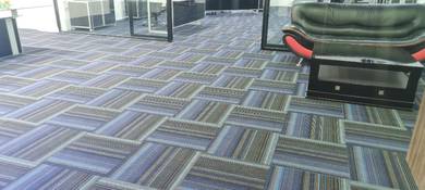 CARPET TILE INSTALL l pasang karpet jenis petak