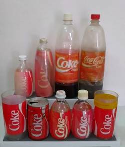 Lot Coke Coca-Cola 80s 90s Old Bottle Cups