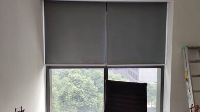 ROLLER BLIND l langsir roll l install curtain
