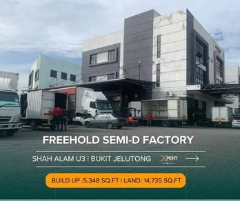 Freehold Semi-d Factory For Sale @ Ttdi Jaya, Bukit Jelutong Shah Alam