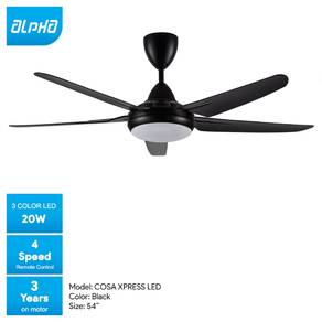 Cosa XPRESS5B54LED 54" Ceiling Fan W/LIGHT (BLACK)
