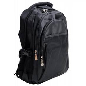 Laptop Bag All Black sulam Logo dan Tulisan