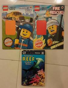Lego English children activity book puzzle reef