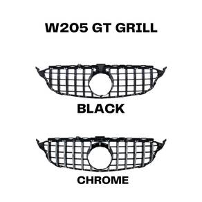 Benz C205 W205 GT Grill Diamond Grille Amg Bodykit
