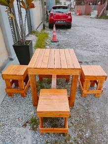 Kayu pallet - SeT MEJA MAKAN 4+1