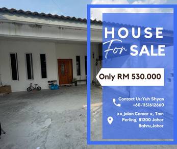 Tmn Perling 1 STOREY[19x85]Partially Furnished RENO 100%Loan FREEHOLD
