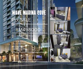 Wave Marina Cove CONDO Jb〖18x44〗FREEHOLD Gated&Guard RENO 〖100%Loan〗
