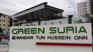 (100%Full Loan)Green Suria Apartment,Tun Hussein Onn, Block A 1257sqf