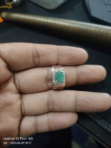 Cincin perak permata zamrud rp