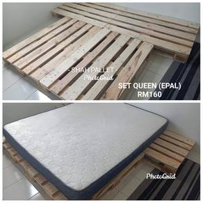 Queenking bed (kayu pallet baru)