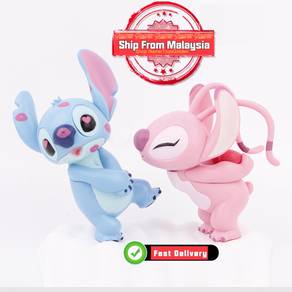 Anime Cartoon Stitch and Angel 2Pcs/Set PVC Action