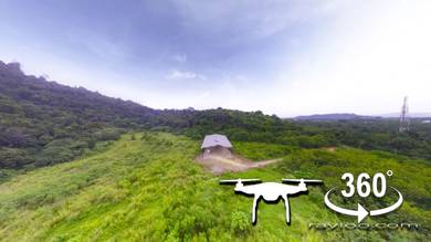 (360 VR) Batu Kawan Road Side Flat Land With A Pavilion