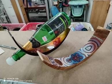 2 Like New Unique Wine Holder