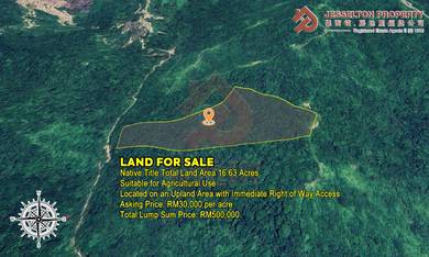 For Sale NT Agricultural Land Kimanis Papar 16.63 Acs Lump Sum