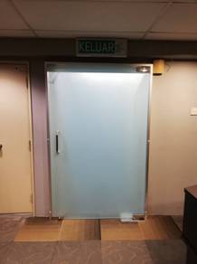 PASANG PINTU KACA l kalis pecah l 12mm tebal l