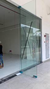 GLASS WALL l 12mm l clear install l kalis pecah l