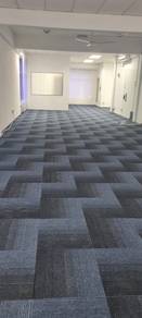 INSTALL FLOOR TILE CARPET l pasang karpet tile 5mm