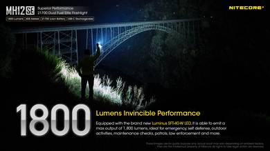 Nitecore MH12SE 1800Lumen Rechargeable Flashlight