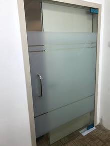 INSTALL GLASS DOOR l pasang pintu jenis kaca 12mm