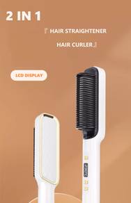 Hair straightener curler 2 in 1 with LCD display