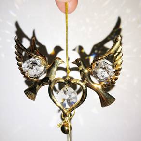 Crystal Temptations 24k Love Birds Ornament Crysta