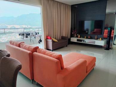 High floor, fully furnished & with unblocked city view & hill view!