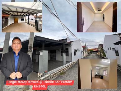 For sale: Endlot Single Storey Terrace @ Taman Seri Pertam Merlimau