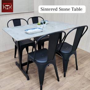 Berjaya Sintered Stone Restaurant Table with H Leg