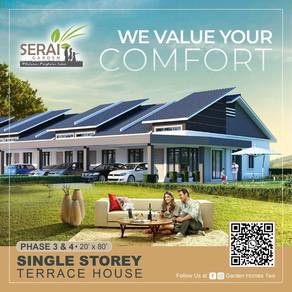 20x80ft, Rumah Setingkat, 4 bilik, Pengkalan, Ipoh