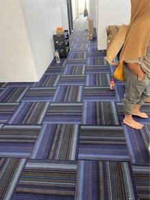 CARPET TILE INSTALL l pasang karpet jenis tile l