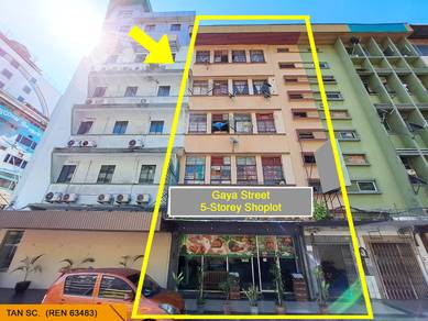 Gaya Street 5-Storey Whole Block Shoplot | Jalan Pantai | KK City CBD