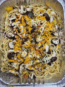 pasta tossed with mushrooms