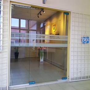PASANG KACA 12mm KALIS PECAH l glass wall 12mm l