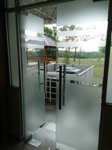 GLASS DOOR INSTALL l 12mm clear pintu kaca l