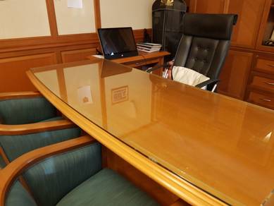 TABLE GLASS TOP l pasang kaca alas meja anda l