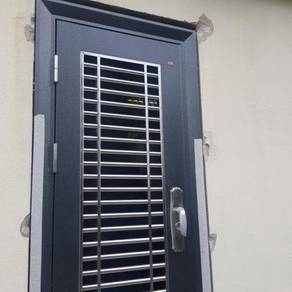 INSTALL SAFETY DOOR l pintu besi