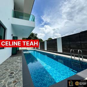 Likas Bungalow 2-Storey | Private Pool | Bare Unit | For Sale