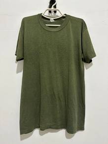 Vintage Plain Green Army T-Shirt
