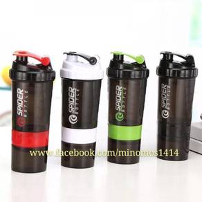 Gym 3 in 1 protein shaker water bottle botol