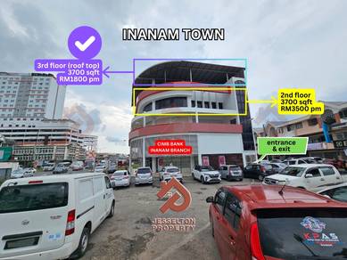 3700 sqft 3rd Floor Covered Rooftop Space Commercial Building Inanam