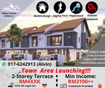 [FULL LOAN] Double Storey Terrace Bukit Katil Ayer Molek Cornerlot