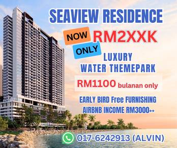 [FULL LOAN] Cove Residence Seaview Water Theme Park Condo Furnish