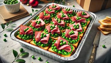merry brushetta ham & peas