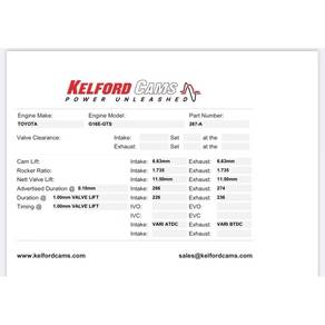 KELFORD CAMS for Toyota GR Yaris / GR Corolla
