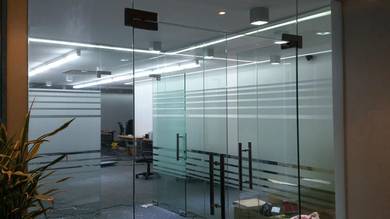 PASANG DINDING KACA l glass wall 12mm install l