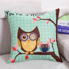 Owl pillow case cushion kusyen bantal sarung